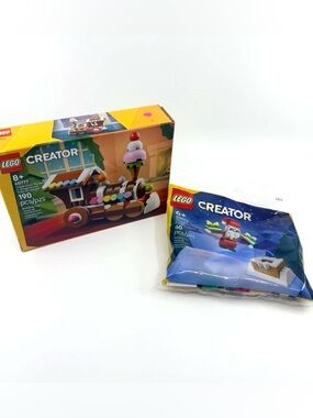 NIB LEGO Gingerbread Ornament 40777 & Christmas Chimney Fun with Santa 30692